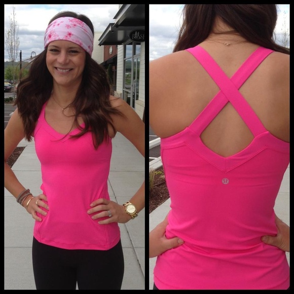 lululemon athletica Tops - Lululemon Mile A Minute Pinkelicious Tank Sz 8 #13